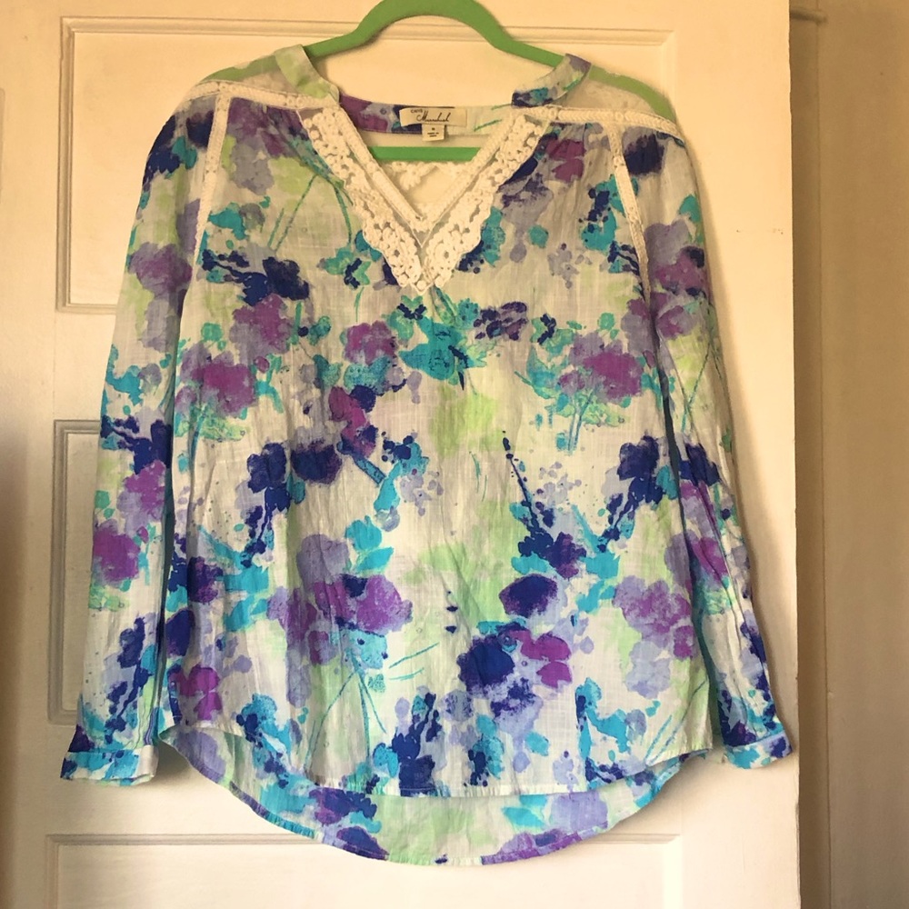 Caffe Marrakesh Watercolor Blouse
